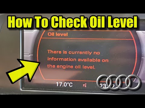 Audi Oil Level Not Reading - How To DIY Check