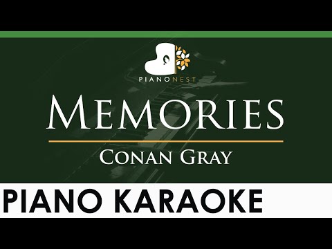 Conan Gray – Memories – LOWER Key (Piano Karaoke Instrumental)