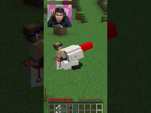 HEROBRINE VS TRIDENT MACHINE GUN🤯🔱🤯…#shorts #minecraft
