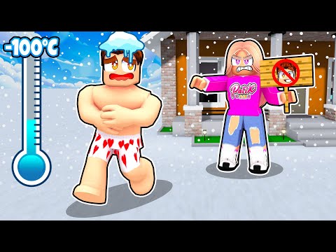 DLACZEGO Pati WYRZUCIŁA MNIE Z DOMU NA MRÓŻ -100°C ❄️na BROOKHAVEN w Roblox!?