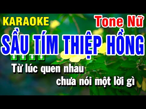 Karaoke Sầu Tìm Thiệp Hồng Nhạc Sống Tone Nữ | Beat Huỳnh Anh
