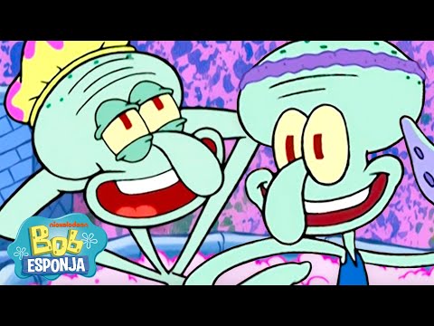 El mejor día de Calamardo durante 45 minutos seguidos 🦑 | Bob Esponja en Español