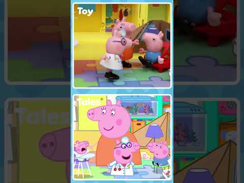 Tales VS Toys: Cardboard Hospital 🏥📦 #PeppaPig #Shorts #toys #toyplay NEW