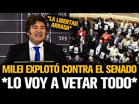 MILEI EXPLOTÓ CONTRA EL SENADO TRAS EL ESCÁNDALO POR LA VOTACIÓN