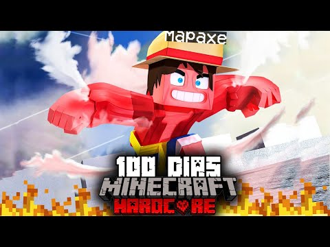 🟥Sobreviví 100 Días SIENDO LUFFY en Minecraft HARDCORE...Esto fue lo que Pasó