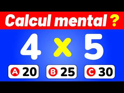 CALCUL MENTAL ✅ 20 Questions 🎯 Réviser ses tables de multiplication ! 💪