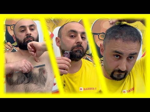 Crazy Transformation: Using Chest Hair as a New Hairdo!