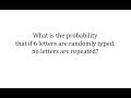 Probability and Combinations Without Repetition