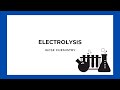 Electrolysis and Electroplating Concepts