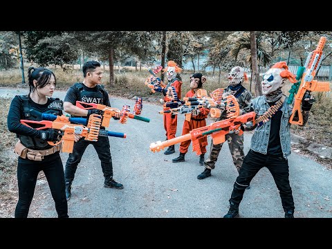 LTT Nerf Mod : Stealth Nerf Battle S.W.A.T Warriors W Custom Mods Nerf Guns Fight Masked Criminals