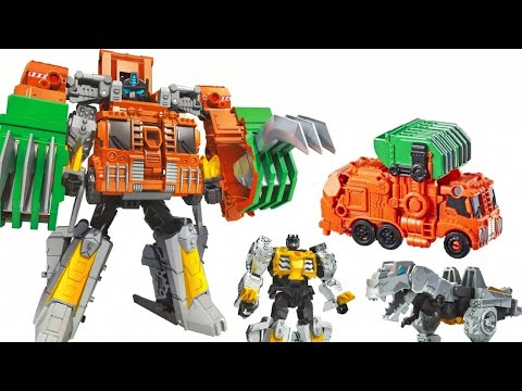 Transformers Cyberverse Spark Armor Grimlock Trash Crash Elite Class Robots in Disguise