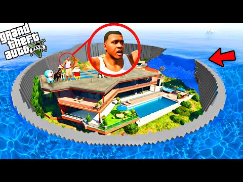 GTA 5 : Shinchan & Franklin Save His House From Biggest Tsunami Ever In Gta 5 Tamil !