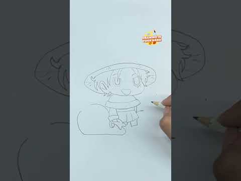 How to draw Santa Luffy Chibi | Drawing Tutorial | Merry Christmas 2024 #draw #christmas #luffy #art