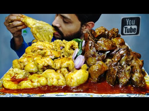 Oily Oily Bhuna Liver Gizzard Curry, Mutton Fat Curry Rice Eating | Chicken Kalija | Charbi Mukbang