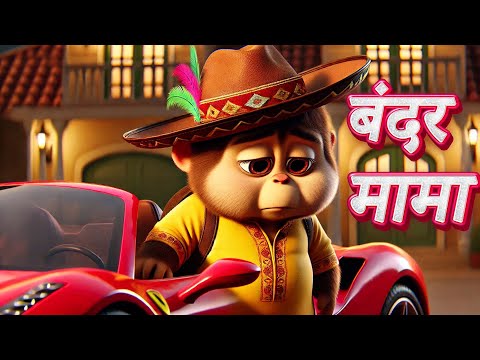 Bandar Mama Pahan Pajama, बंदर मामा, Hindi Nursery Rhymes for Kids and Cartoon