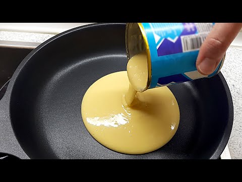 Ich nahm Kondensmilch und eine Pfanne und in 15 Minuten ist der Leckerbissen fertig! Sehr einfach!