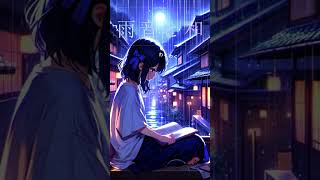 Rain Sounds and Japanese Melody #shorts #lofi #rain #moon #japan