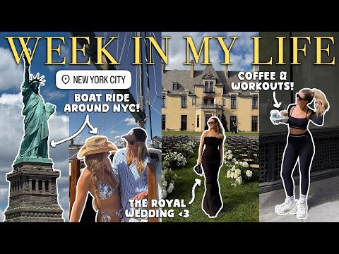 week in my life in NY ♥️ trader joe's haul, hudson river boat ride, jaz's wedding