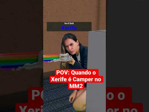 É muito apelão jogar com Xerife que só fica escondido no MM2! Roblox #roblox #murdermystery2