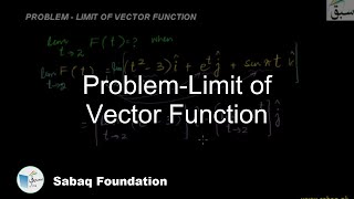 Problem-Limit of Vector Function