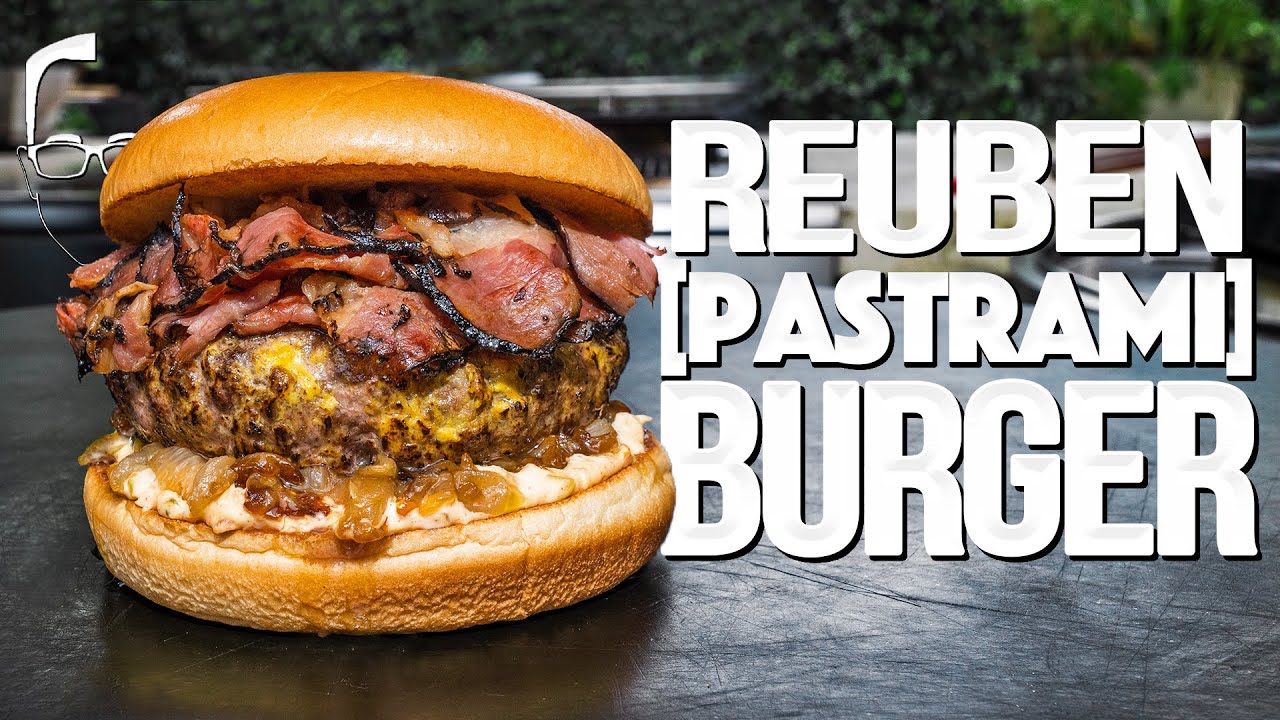THE BEST REUBEN (PASTRAMI) BURGER. OMG SAM THE COOKING GUY