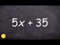 Factoring Polynomials Using the GCF