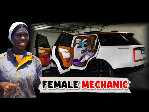 YouTube video thumbnail: First Gambian Female Mechanic Garage