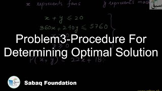 Problem3-Procedure For Determining Optimal Solution