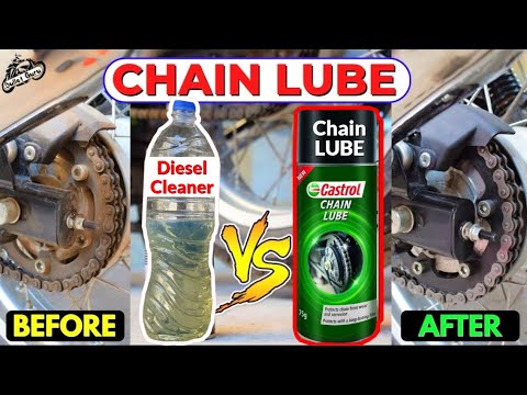 Motorcycle Chain Lube - Diesel Cleaning + Castrol Chain Lube | Must Try