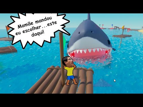 QUEM O TUBARÃO GIGANTE ESCOLHER PERDE! (ROBLOX - SURVIVE THE PLUSH SHARK)