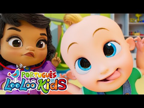 Cinco Macaquinhos 🐵 Vídeos educativos para crianças  - LooLoo Kids Português