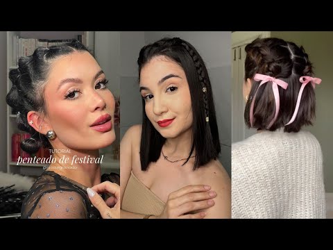 ideas hermosas para peinarte si eres cabello mediano | chicas fashions