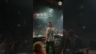 Fake Justin Bieber performs at a Las Vegas club, dupes everyone, see the video #Shorts