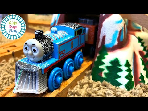 Biggest Thomas and Friends Winter Wooden Railway Track Build Compilation