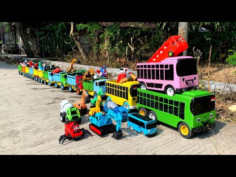WADIDAW !! Mobil Truk Tronton Panjang Bongkar Mainan Mobil Mobilan Truk Molen, Truk Dump, Excavator