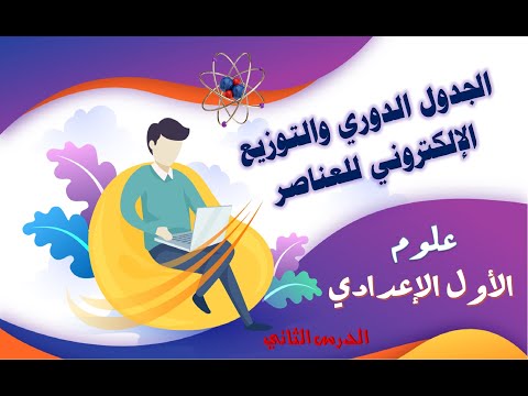 الجدول الدورى والتوزيع الإلكترونى للعناصر الدرس الثانى علوم اولى اعدادى الترم الأول منهج جديد 2025