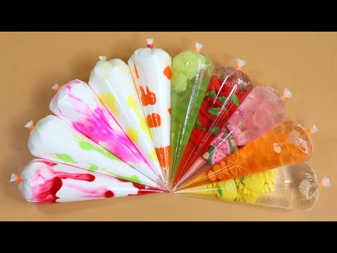 Making Slime with Piping Bags! Most Satisfying Slime Video★ASMR★#ASMR #PipingBags