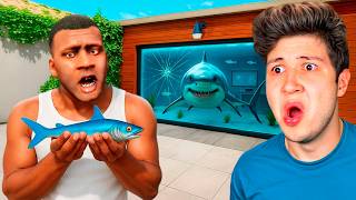 CONVERTÍ la CASA de FRANKLIN en un ACUARIO en GTA 5! 🏡🦈 (Mods)