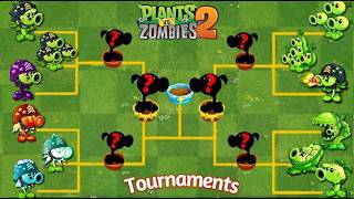 Pvz 2 Tournament All Pea & Mega Gatling Plants - Who Will Win? - Pvz 2 Plant Vs Plant