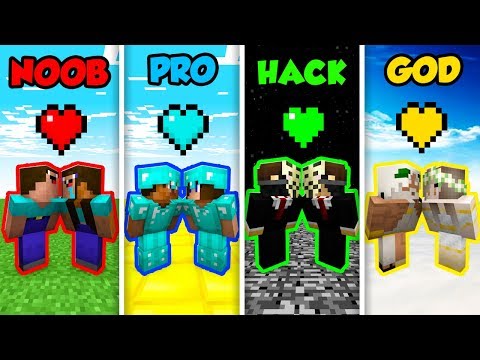 Minecraft NOOB vs. PRO. vs. HACKER vs. GOD: LOVE LIFE in Minecraft! (Animation)