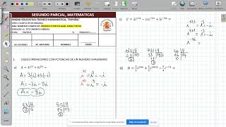 OPERACIONES CON NÚMEROS COMPLEJOS