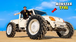 Giant Tractor Tyre + Car = Monster 😈 | Full 4x4 Offroding 