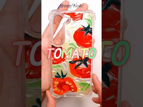 왜 다들 토마토 폰케이스를 찾으시는거죠..?🍅 #공예 #물감폰케이스 #shorts #tomato
