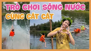 Cát Cát lần đầu trải nghiệm trò chơi sông nước đầy bão táp