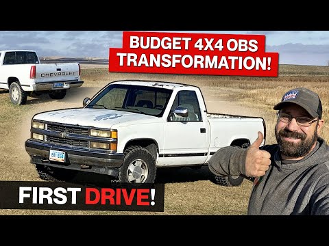 Budget 4X4 OBS Chevy Regular Cab Transformation! First Drive! Late Model Interior Upgrades and More!