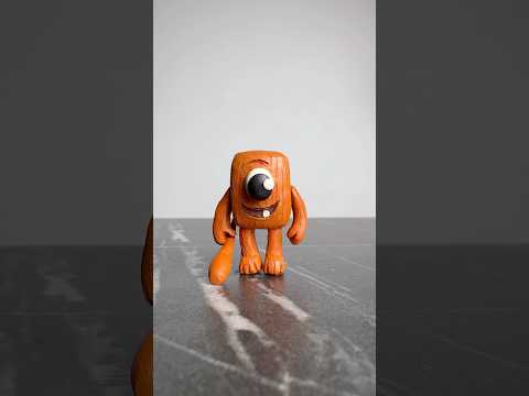 Cute 🥰 I made Tung Tung sahur but he’s a cyclops#plasticinerelax #tungtungtungsahur #clay #cute