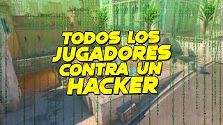 LOS 9 JUGADORES DEL SERVER CONTRA UN CHEATER | SUSCRIPTORES VS HACKERS