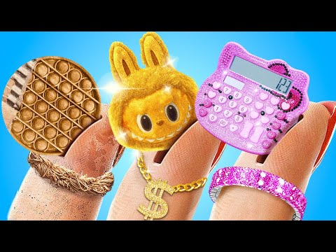 MAKE YOUR OWN FIDGET TOY! 💎 Poor, Rich & Giga Rich DIY Challenge by 123 GO! Genius