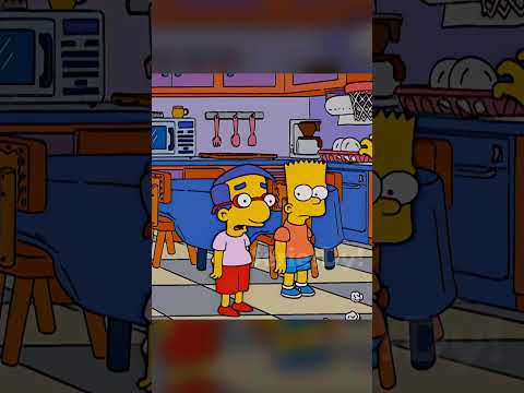Bart y Milhouse atrapados en el tiempo 😂. #series #simpsons