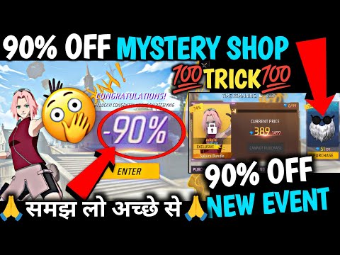 NEW EVENT MYSTERY SHOP FREE FIRE | FREE FIRE NEW EVENT MYSTERY SHOP 90% OFF MYSTERY SHOP DISCOUNT FF